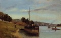 Barcazas en Le Roche Guyon 1865 Camille Pissarro